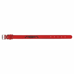 Small 15" x 3/4" Red Laserable Leatherette Dog Collar