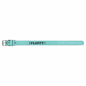 Medium 19" x 1" Teal Laserable Leatherette Dog Collar