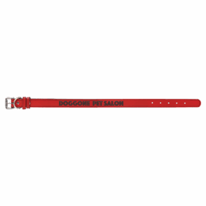 Large 23" x 1" Red Laserable Leatherette Dog Collar