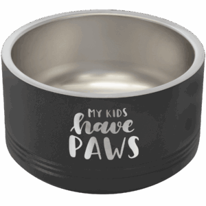 Polar Camel 18 oz. Small Black Pet Bowl